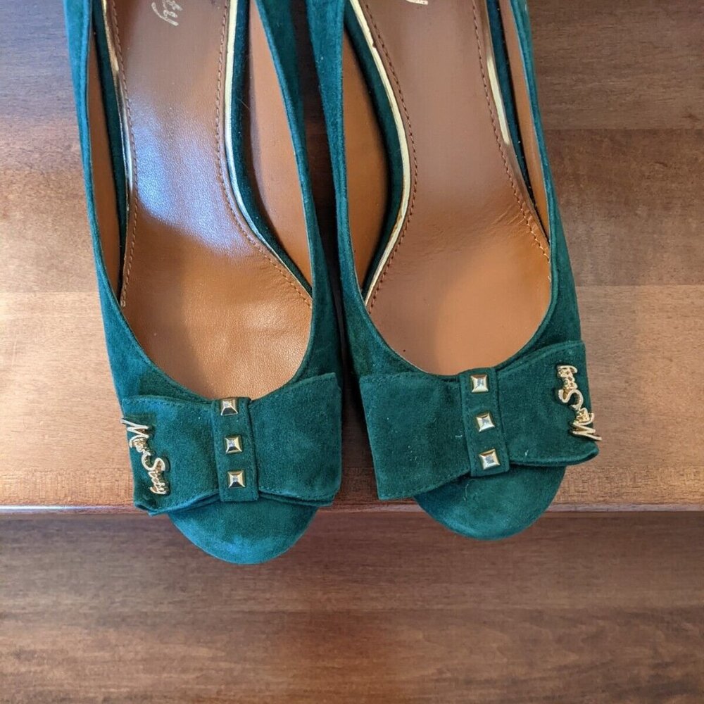 Miss Sixty green suede heels size 39